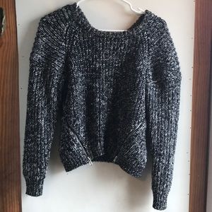 Divided marble sweater with zippers